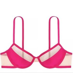 Women's Pink Sheer Bra